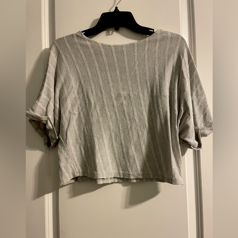 Caution to the wind stripped crop top